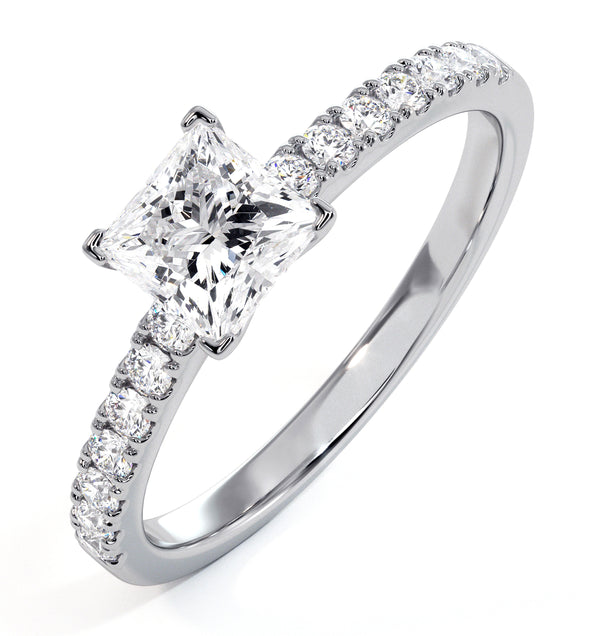 Katerina GIA Princess Diamond Engagement Ring Platinum 1.15ct G/SI1